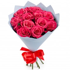 Букет 100 - Роза розовая 11шт (Каждый день)
