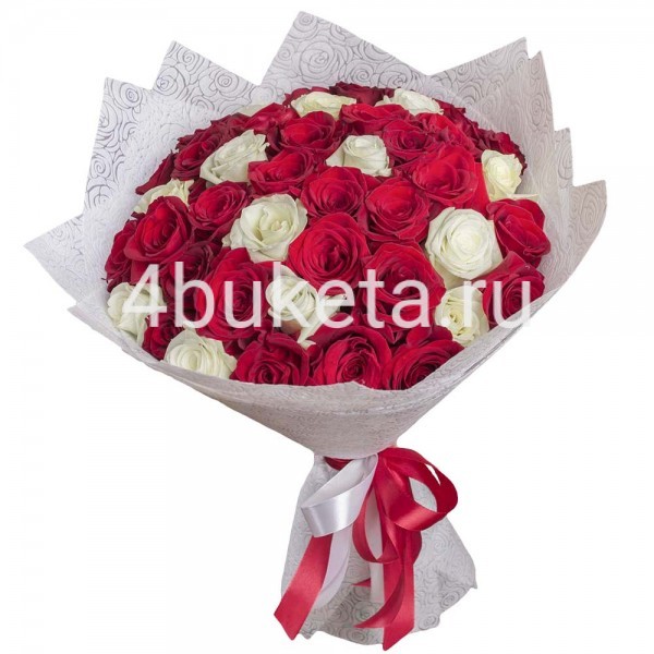 Букет 70 - Роза Эквадор 43шт в упаковке (Люкс) - Работает доставка цветов Железногорск